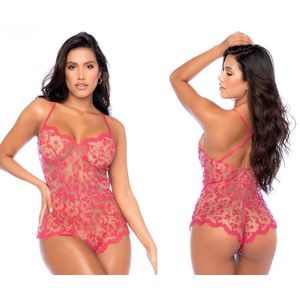 Mapale 7543 Romper-Babydoll Color Cherry
